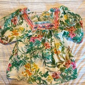 colorful blouse with flowers